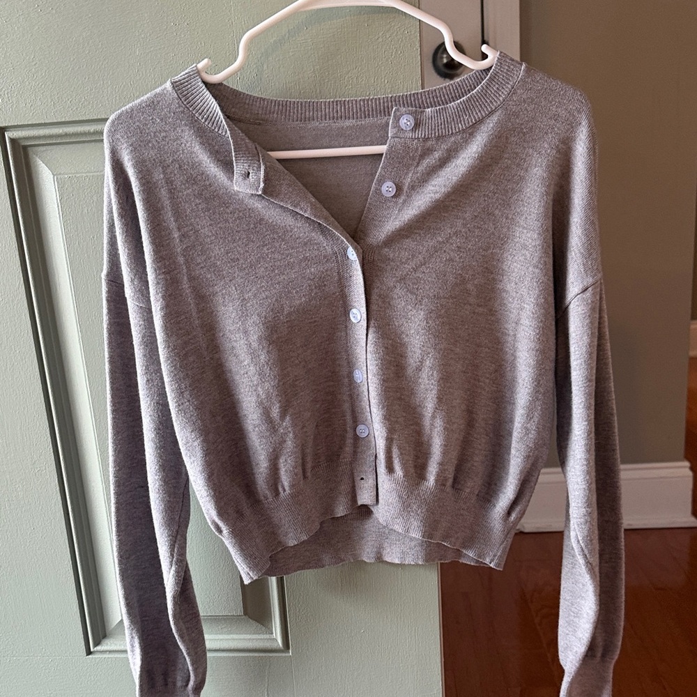 Women’s grey Amazon cardigans worn once
